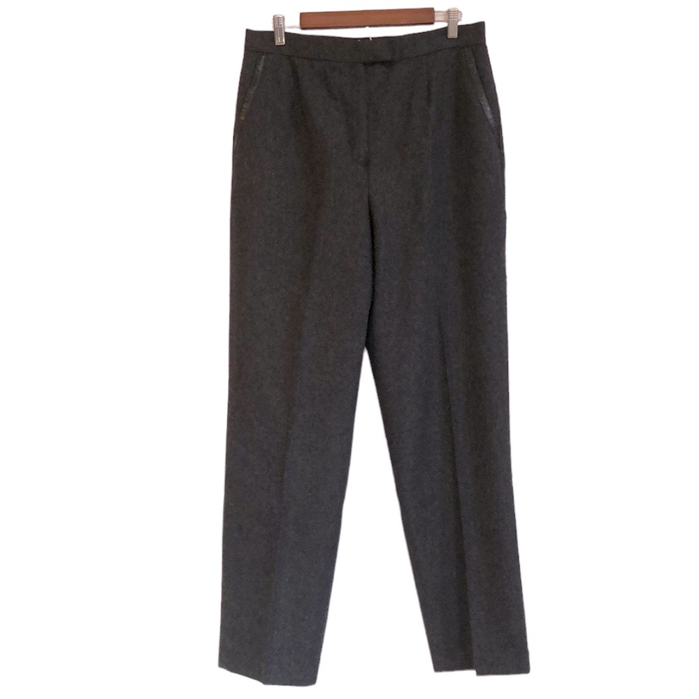 VINTAGE HERMAN GEIST HIGH WAIST WOOL BLEND PANTS DARK GRAY SIZE 12
